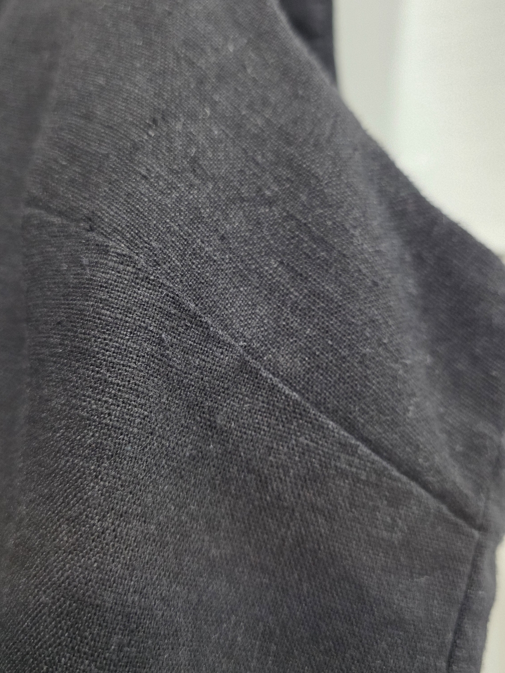 GAP Black Linen-blend Cropped Squared-Neck Tank Top - Picture 7 of 7